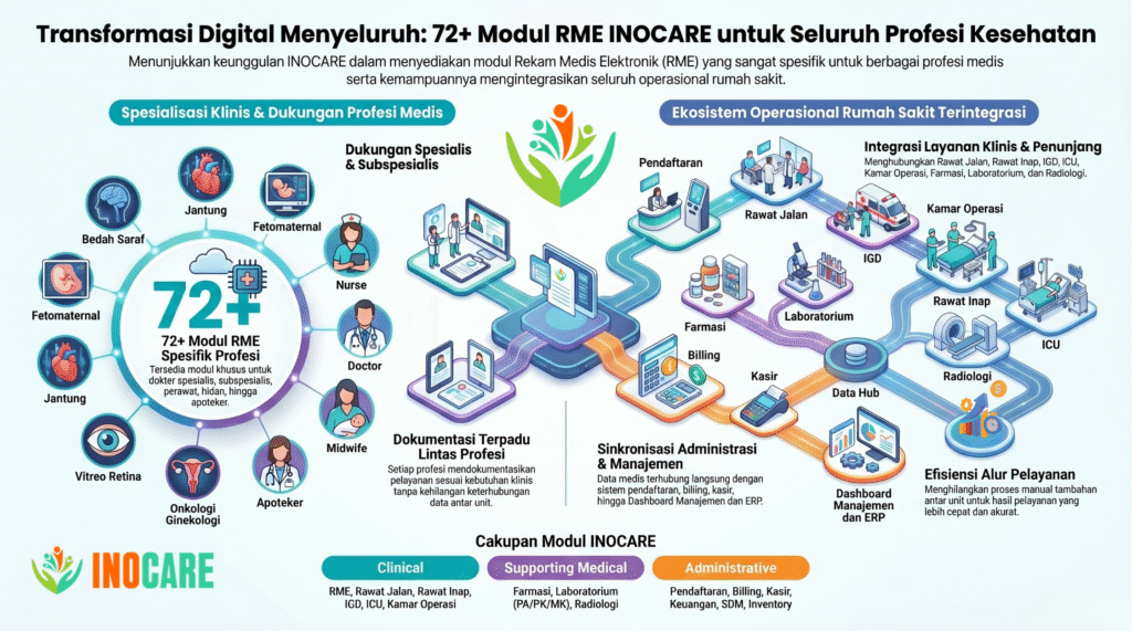 Infografis Transformasi Digital Menyeluruh dengan RME Terintegrasi